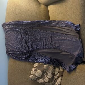 Killstar XL Purple Leopard Print Maxi Skirt